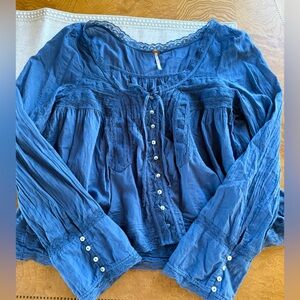 free people forevermore lace crochet top size large